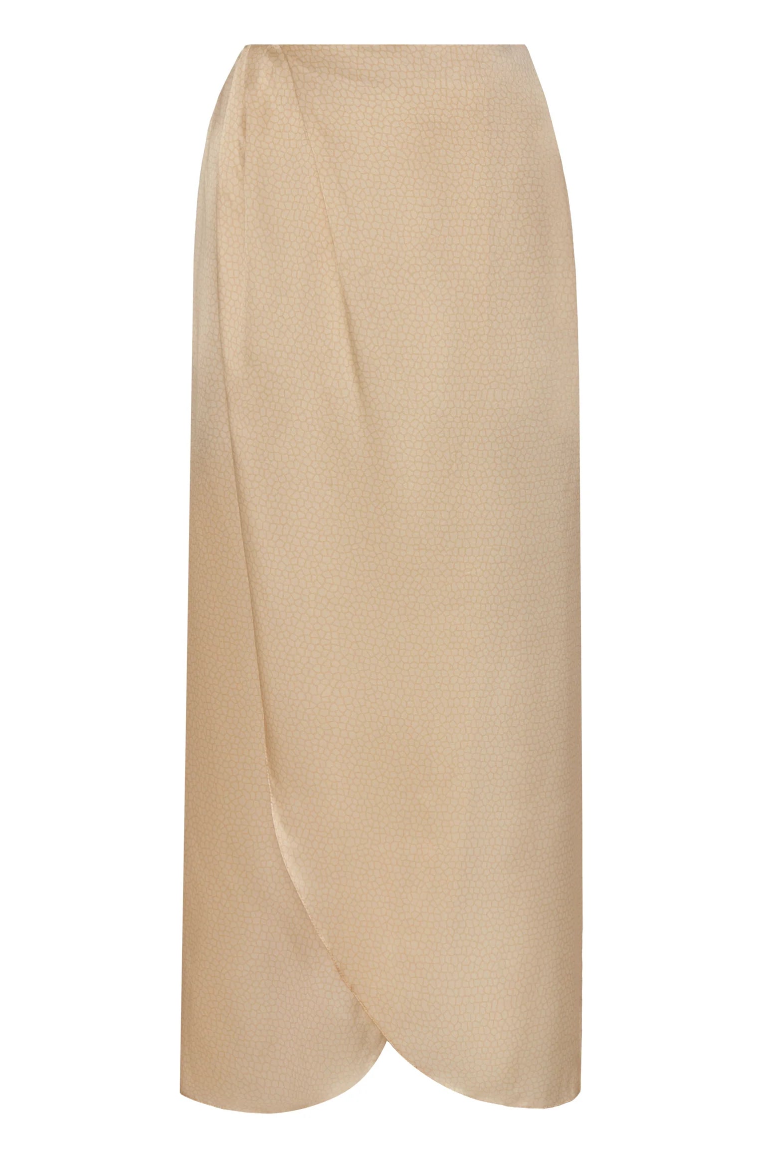 Amame Satin Silk Midi Skirt