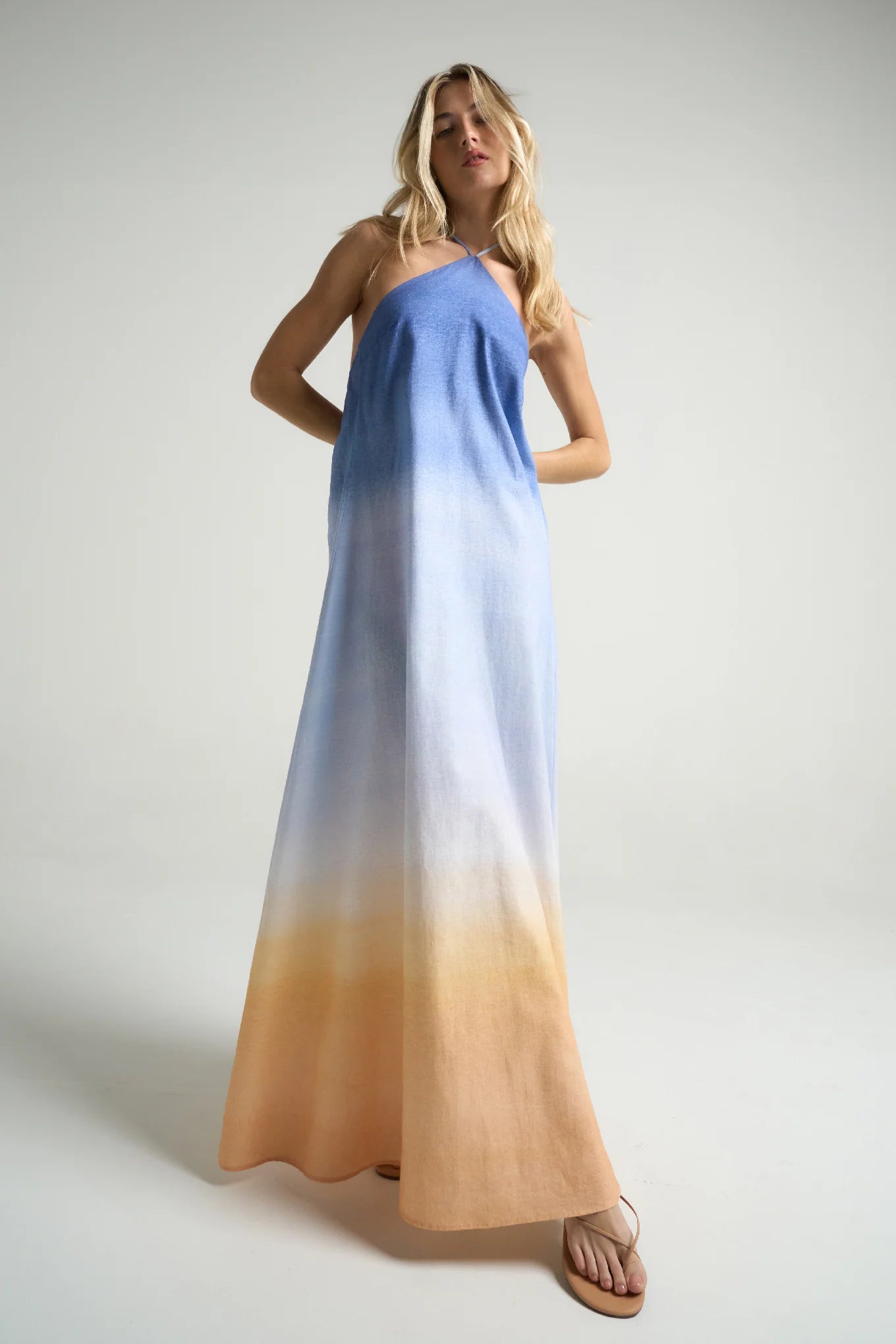 Maxi Halter Sunrise Dress