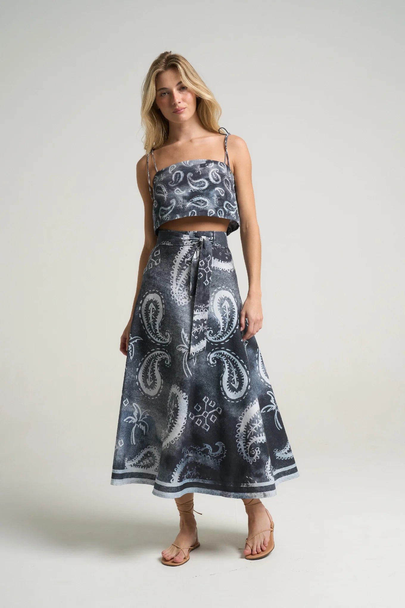 Wrap Circle Skirt Paisley