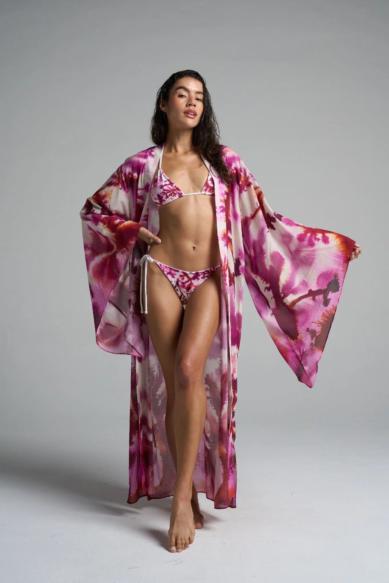 Bell Sleeve Kimono Algae