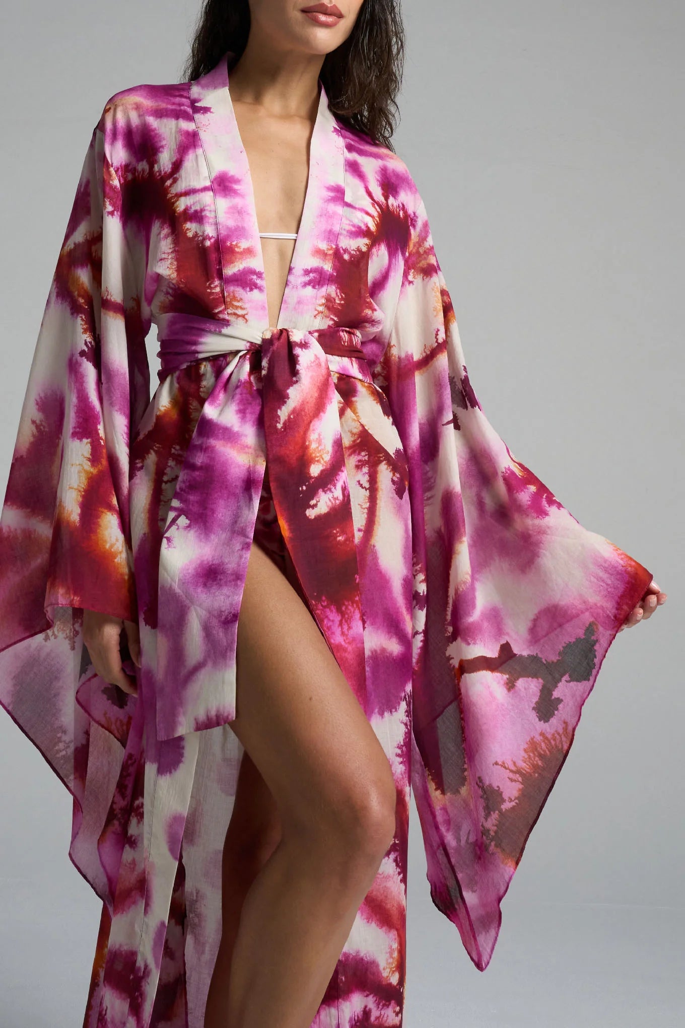 Bell Sleeve Kimono Algae