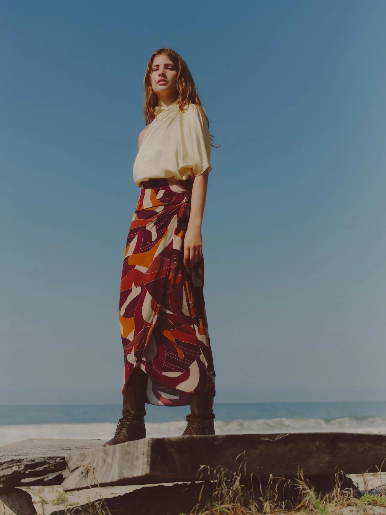 Chiminango Satin Silk Blouse