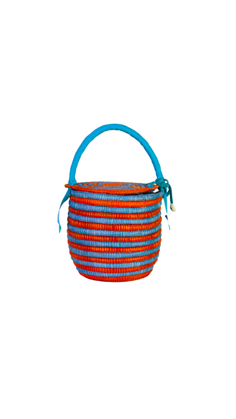 Striped Picnic Basket