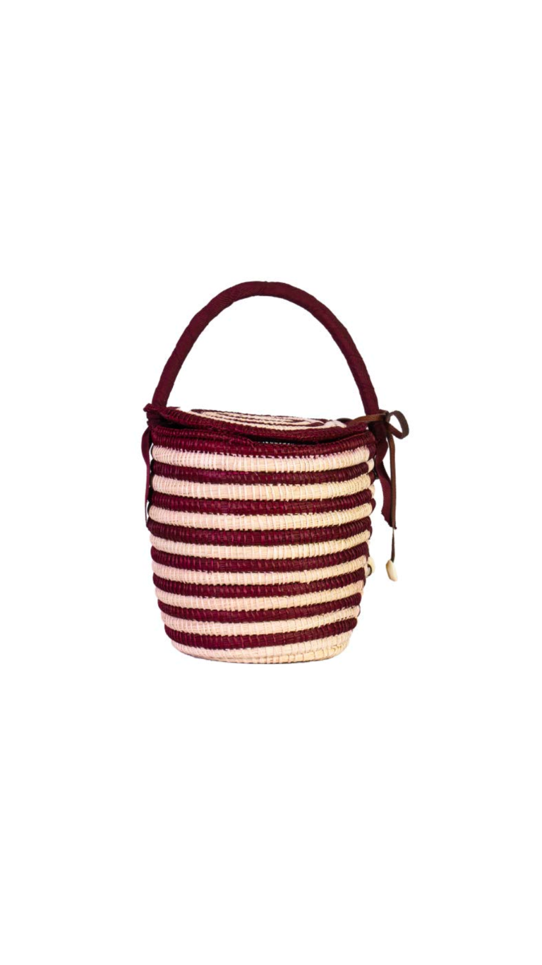 Striped Picnic Basket