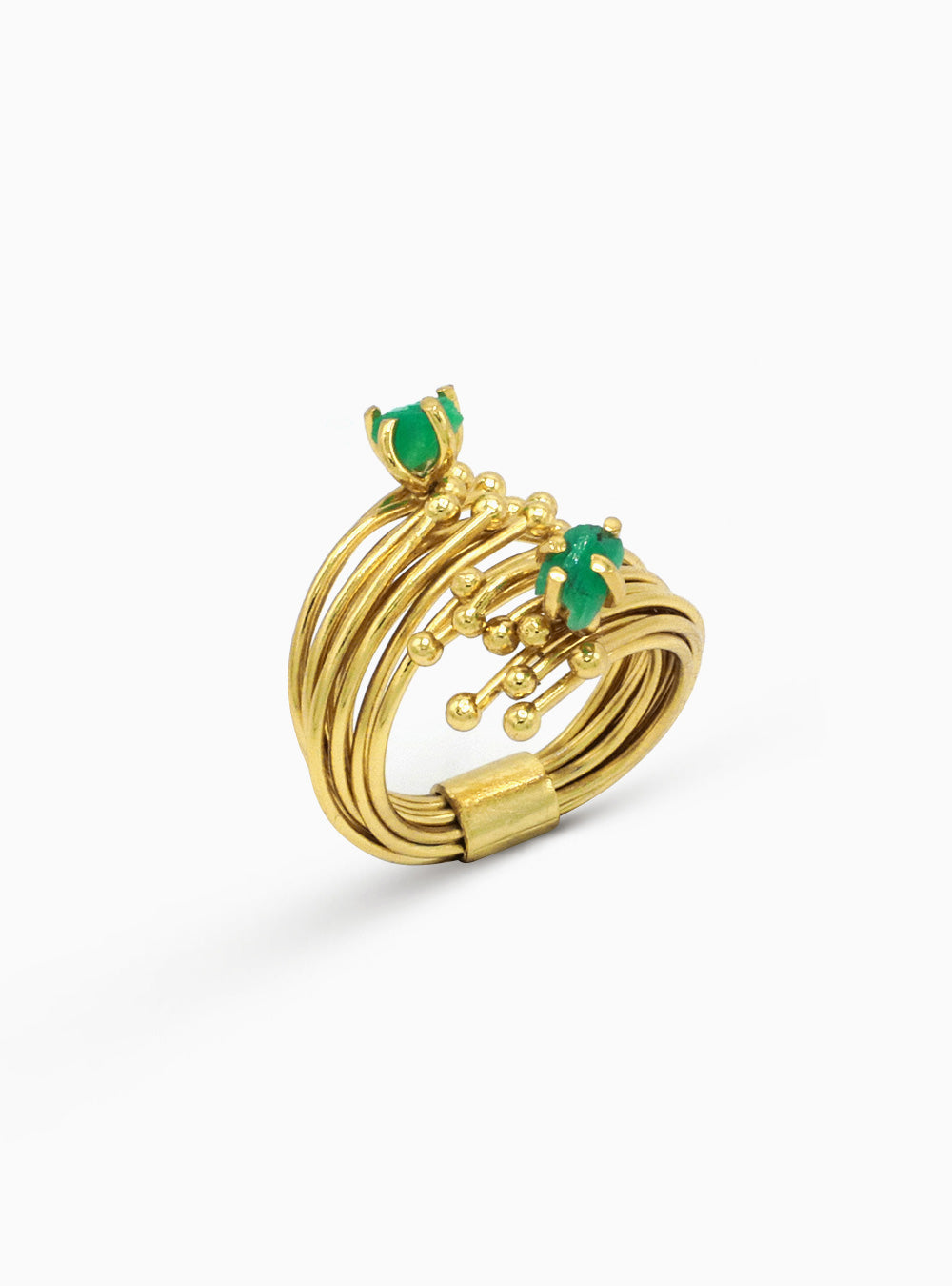 Anillo Geo Esmeralda Ring