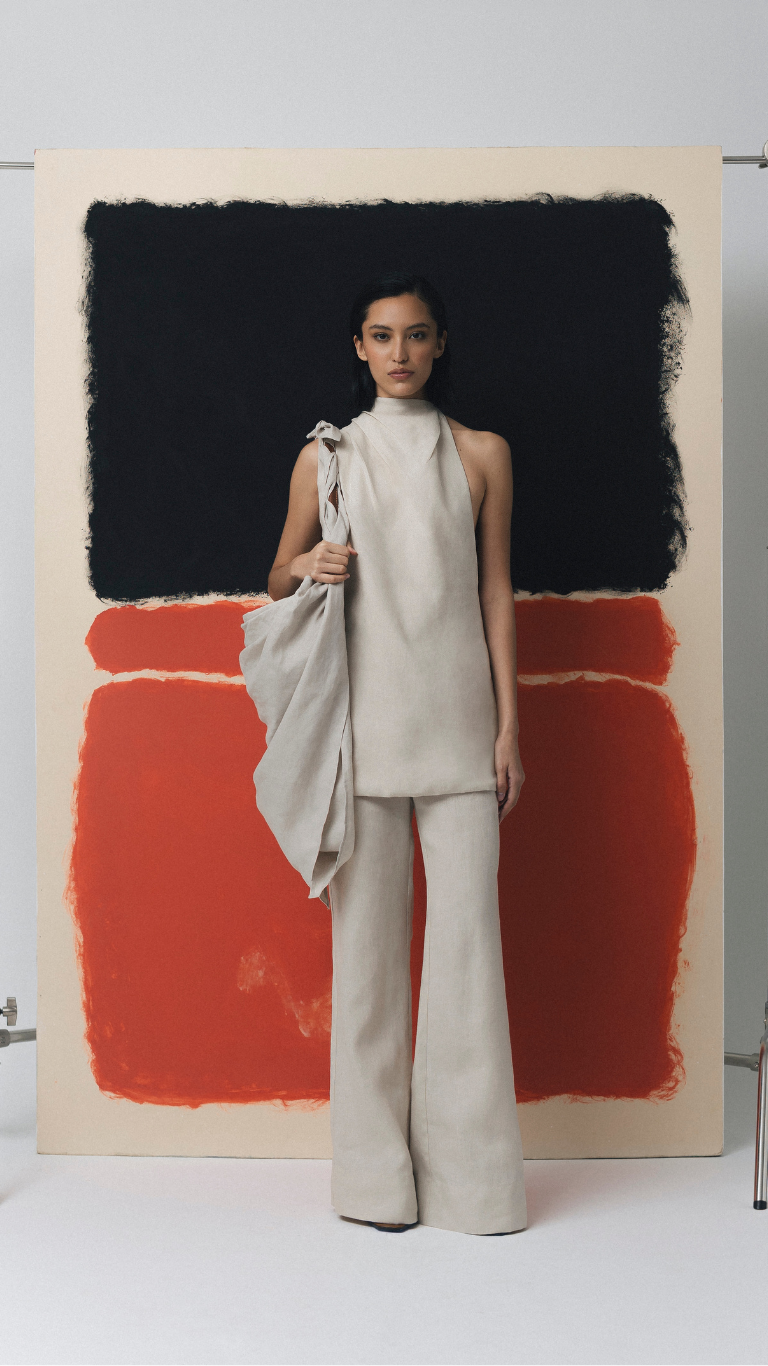 High-Waist Wide Leg Linen Pants