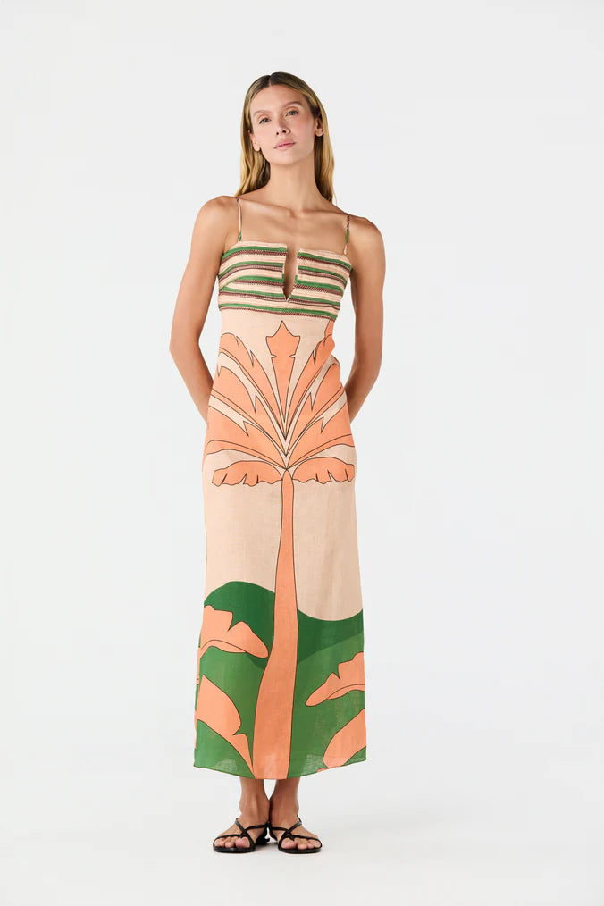 Antigüa Linen Midi Dress