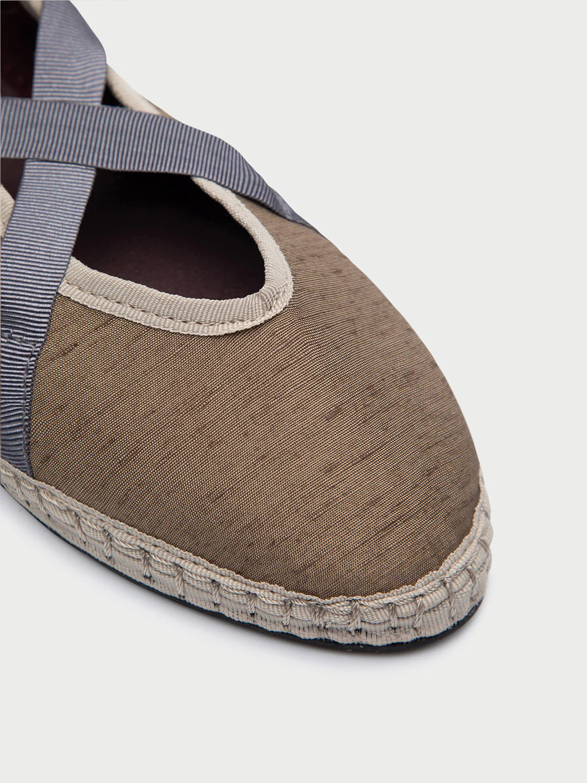 Eichiro Silk Ribbon Grey Espadrilles