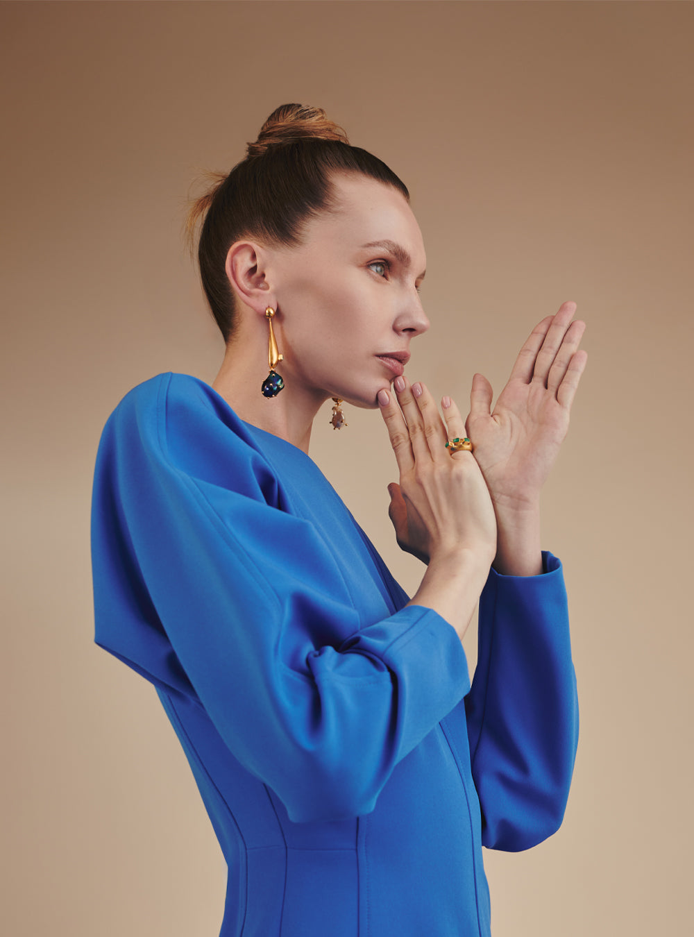 Bossa noir drop earrings