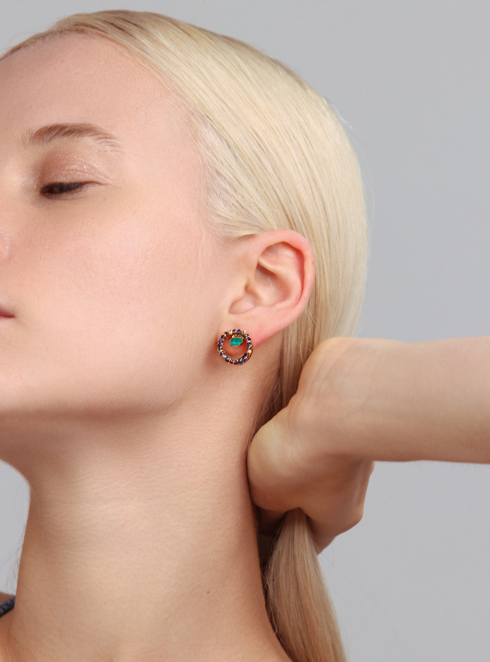 Triple Iris Earrings