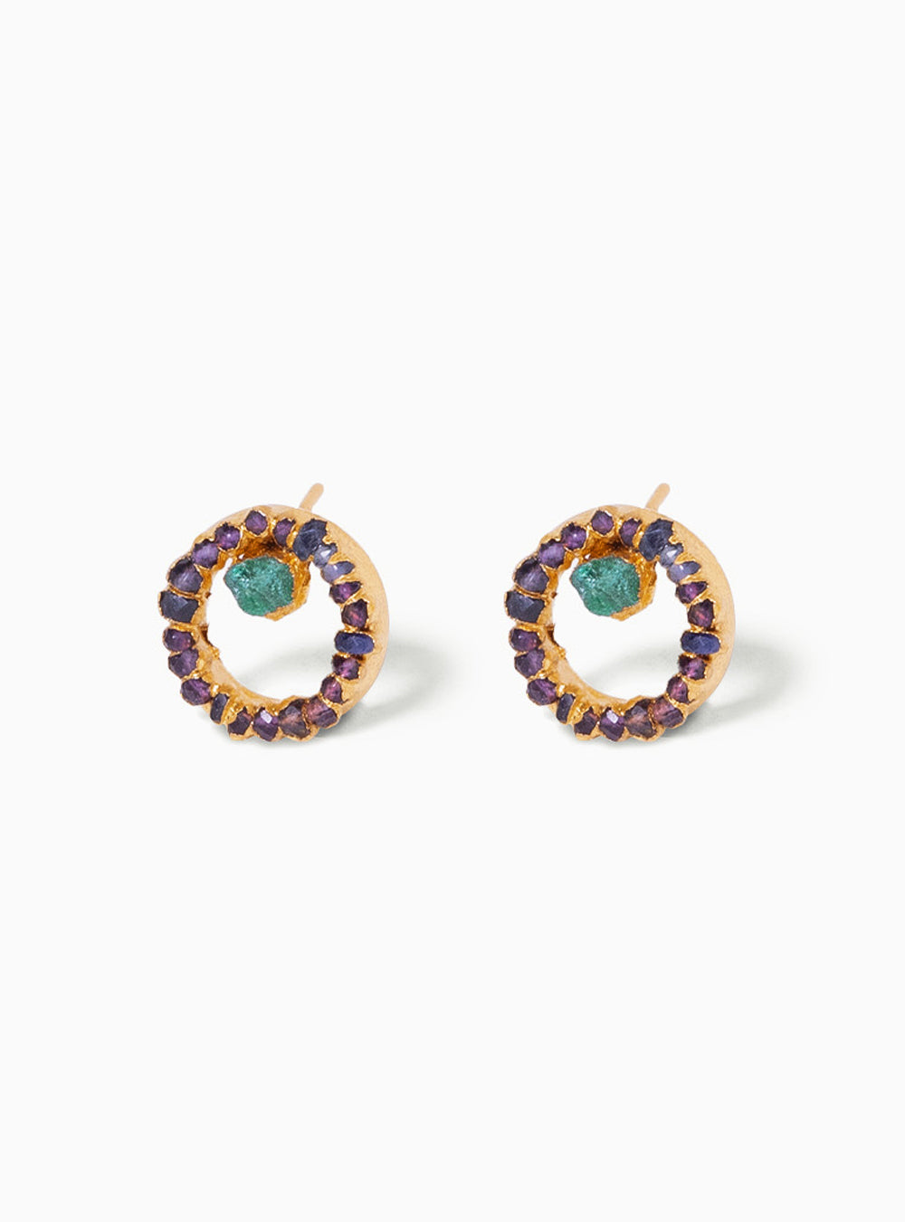 Triple Iris Earrings