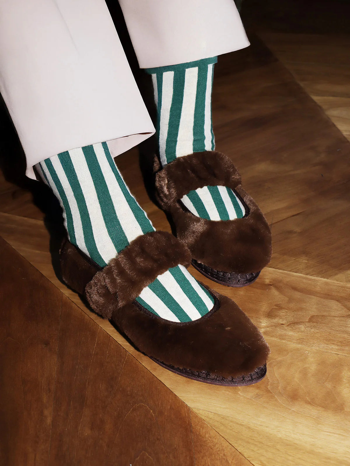 Mafalda Fur Brown Espadrilles