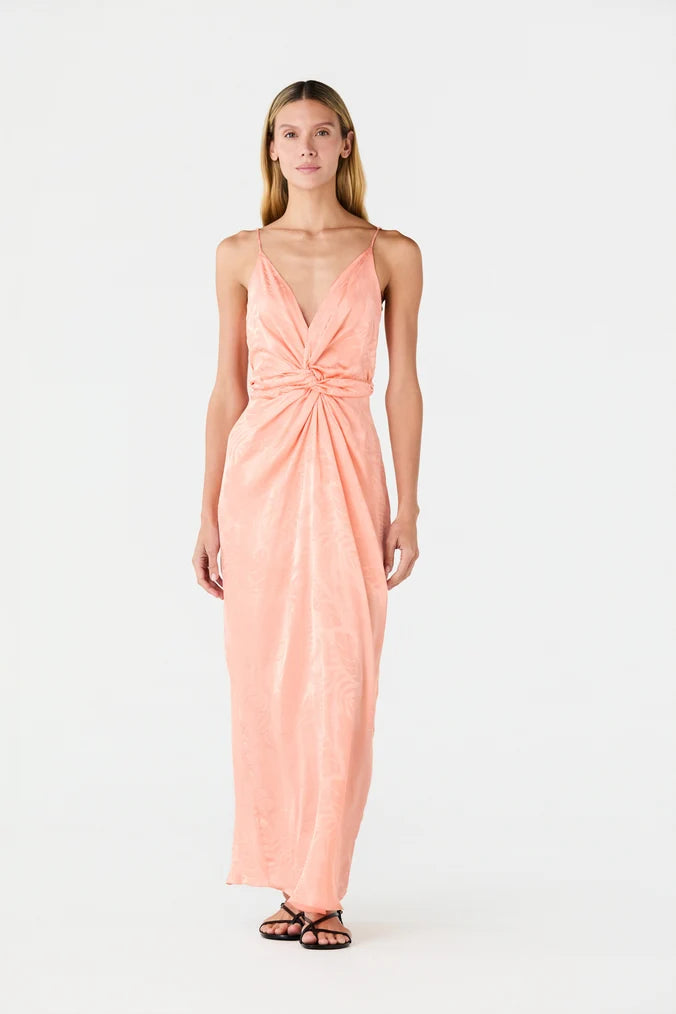 Macarena Silk Jacquard Midi Dress