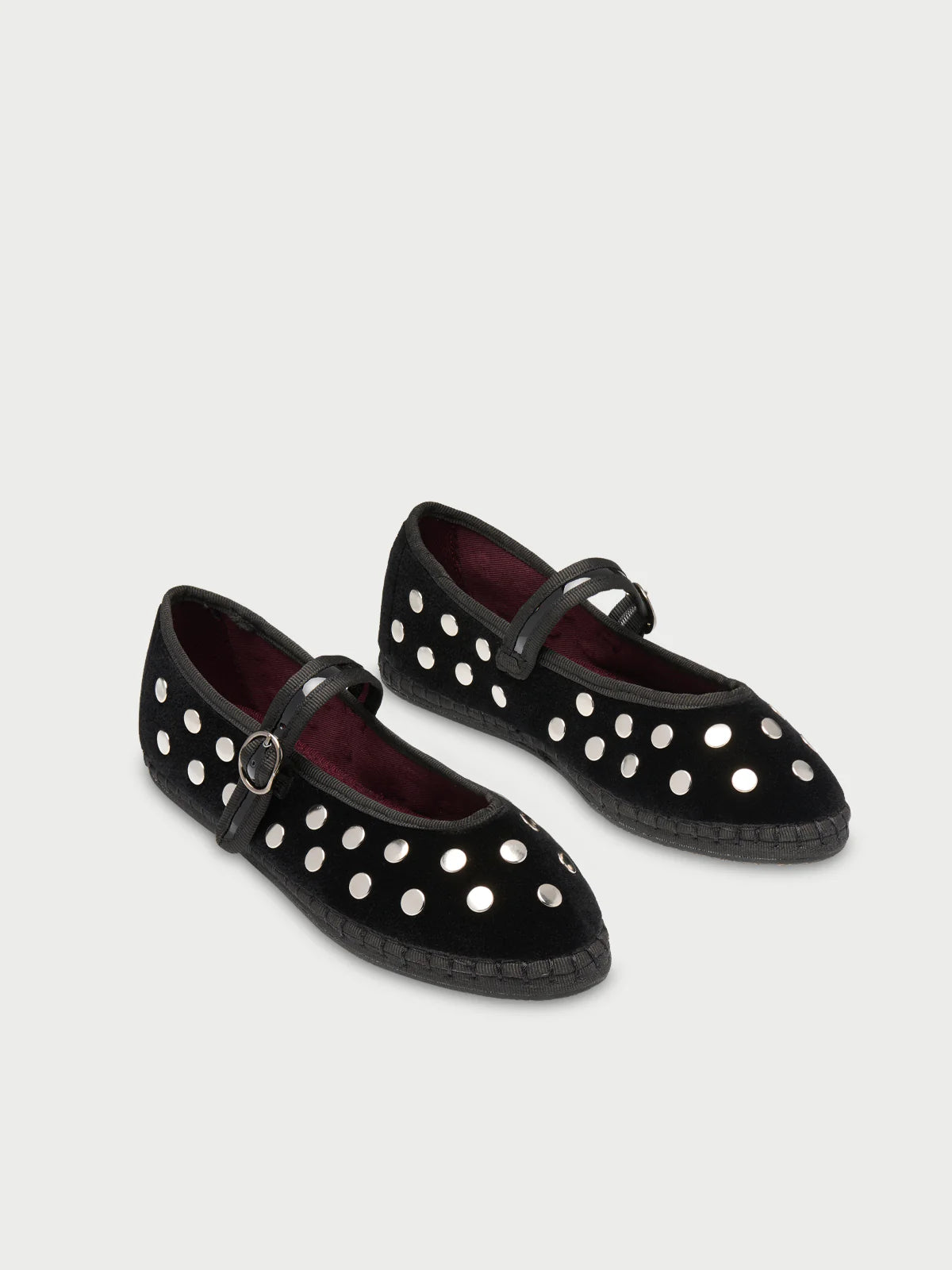 Mae Silver Black Espadrilles