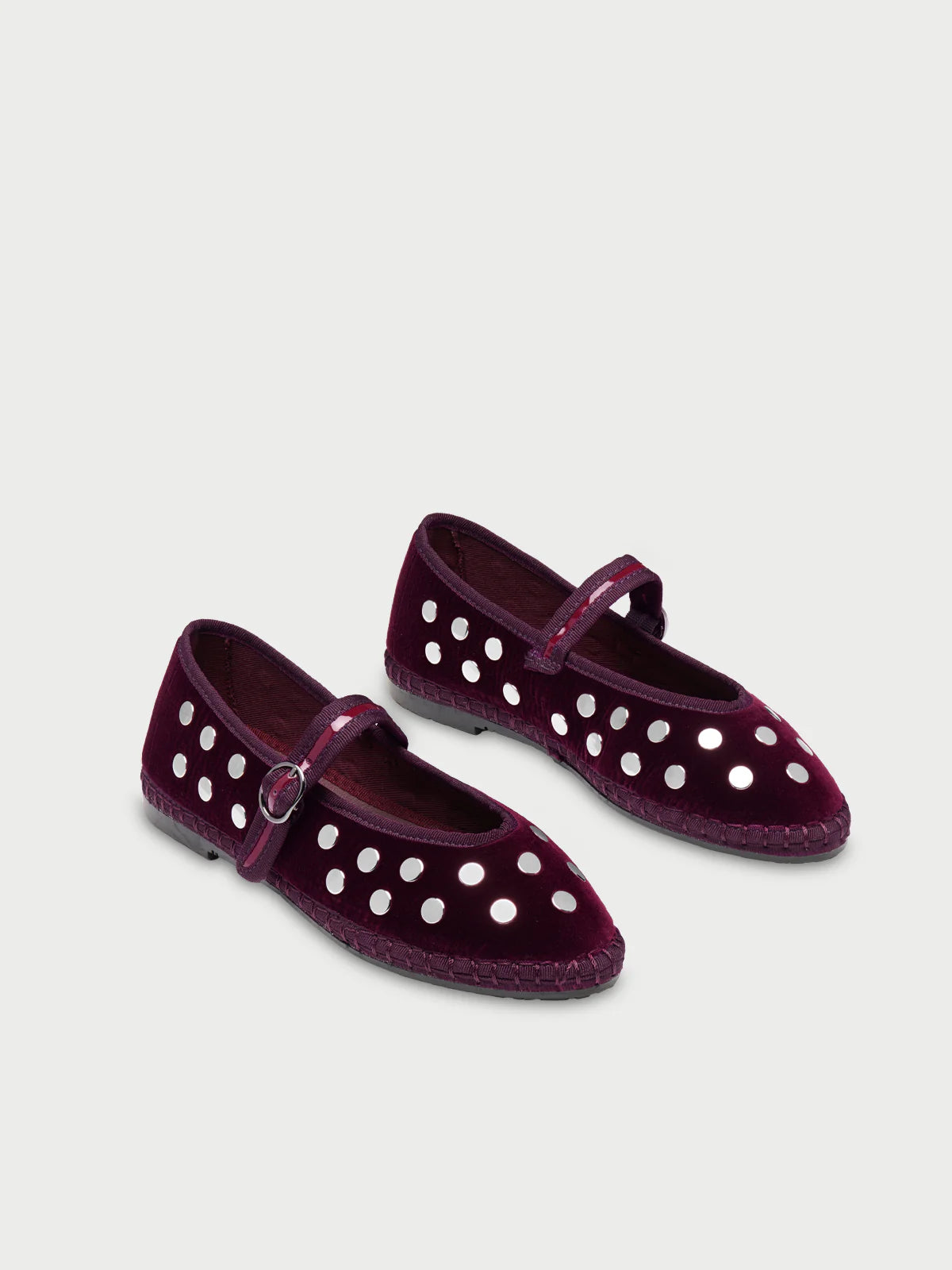 Mae Silver Wine Espadrilles