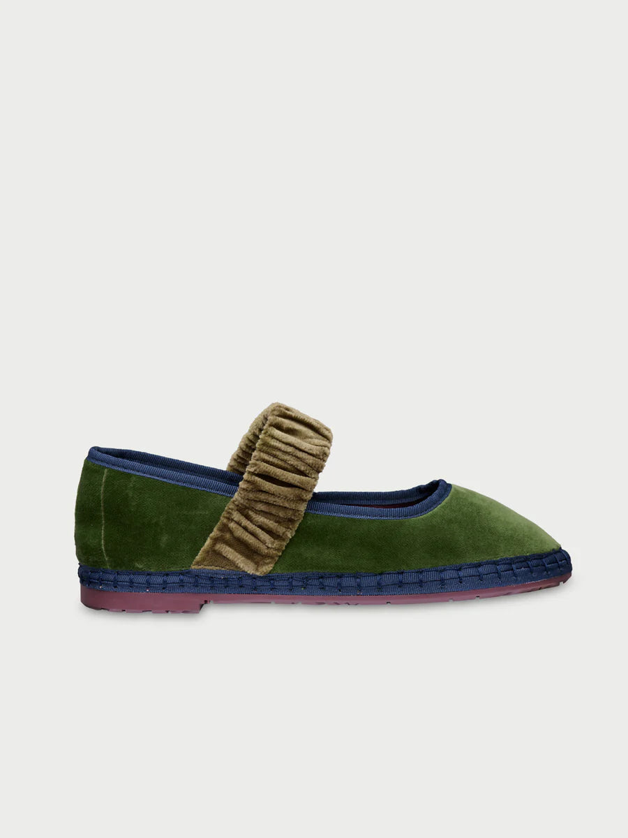 Mafalda Triple Tone Tango Green Espadrilles