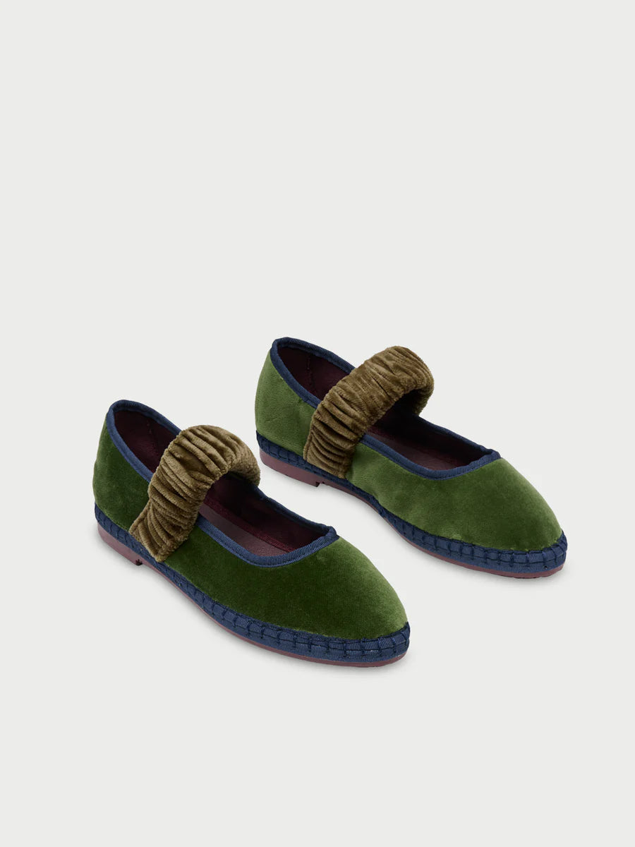 Mafalda Triple Tone Tango Green Espadrilles