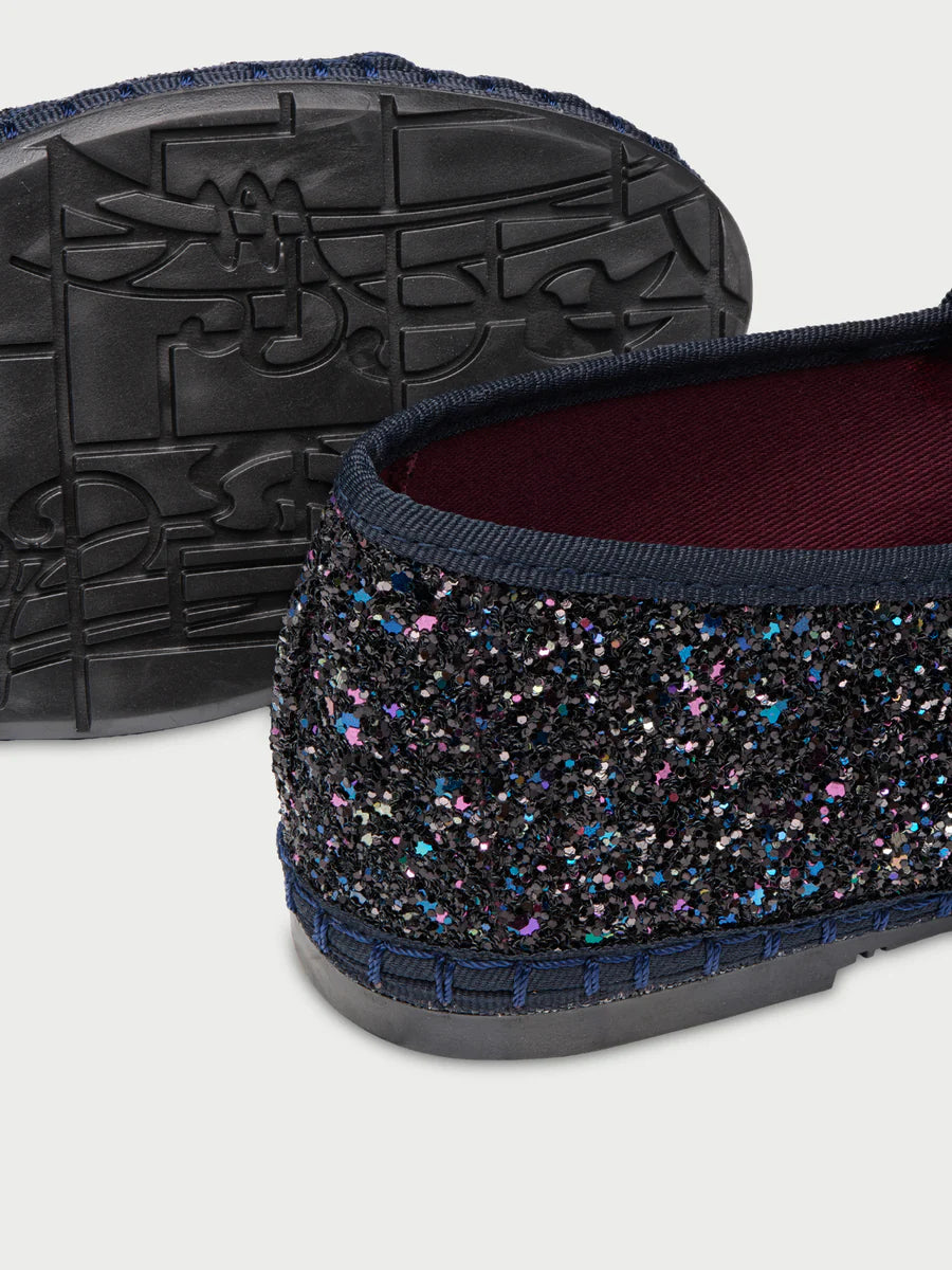 Pierre Navy Glitter Espadrilles