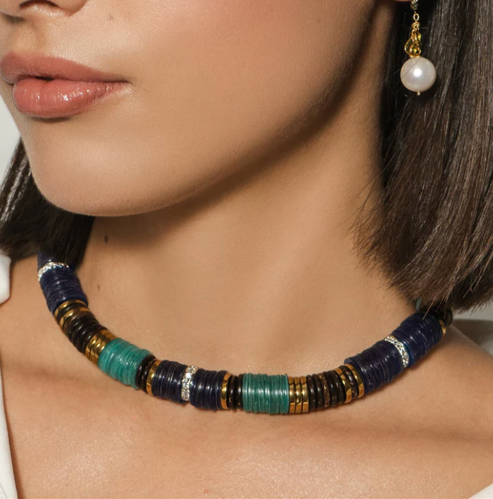 Jaipur Cyan Blue Brown Coco