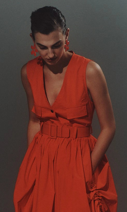 Cotton Skirt Coulisse With Belt