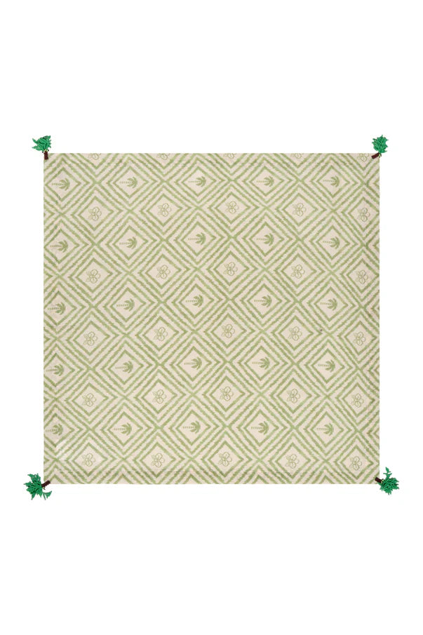Green Palms Linen Napkins - Set of 4