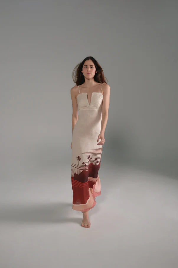 Antigüa Linen Midi Dress