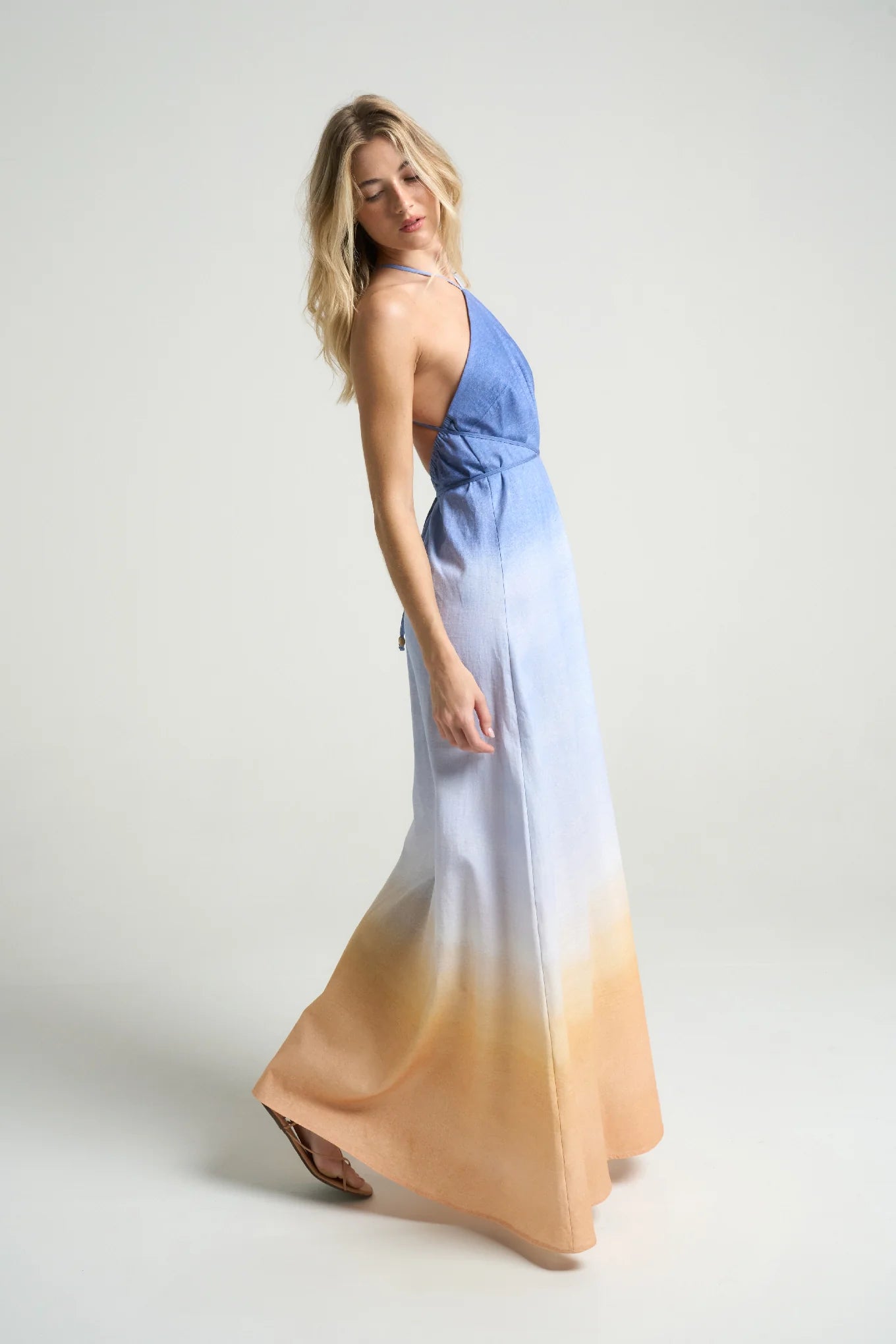Maxi Halter Sunrise Dress