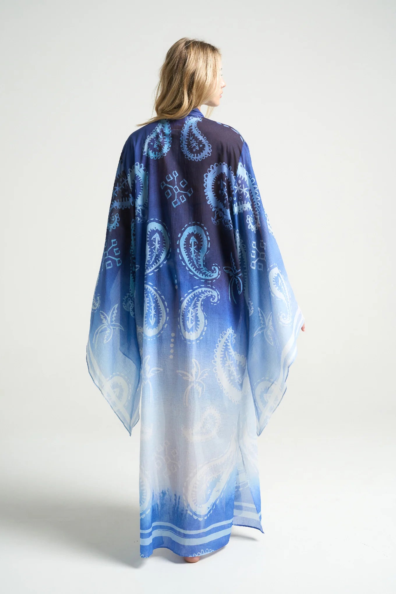 Bell Sleeve Kimono Paisley