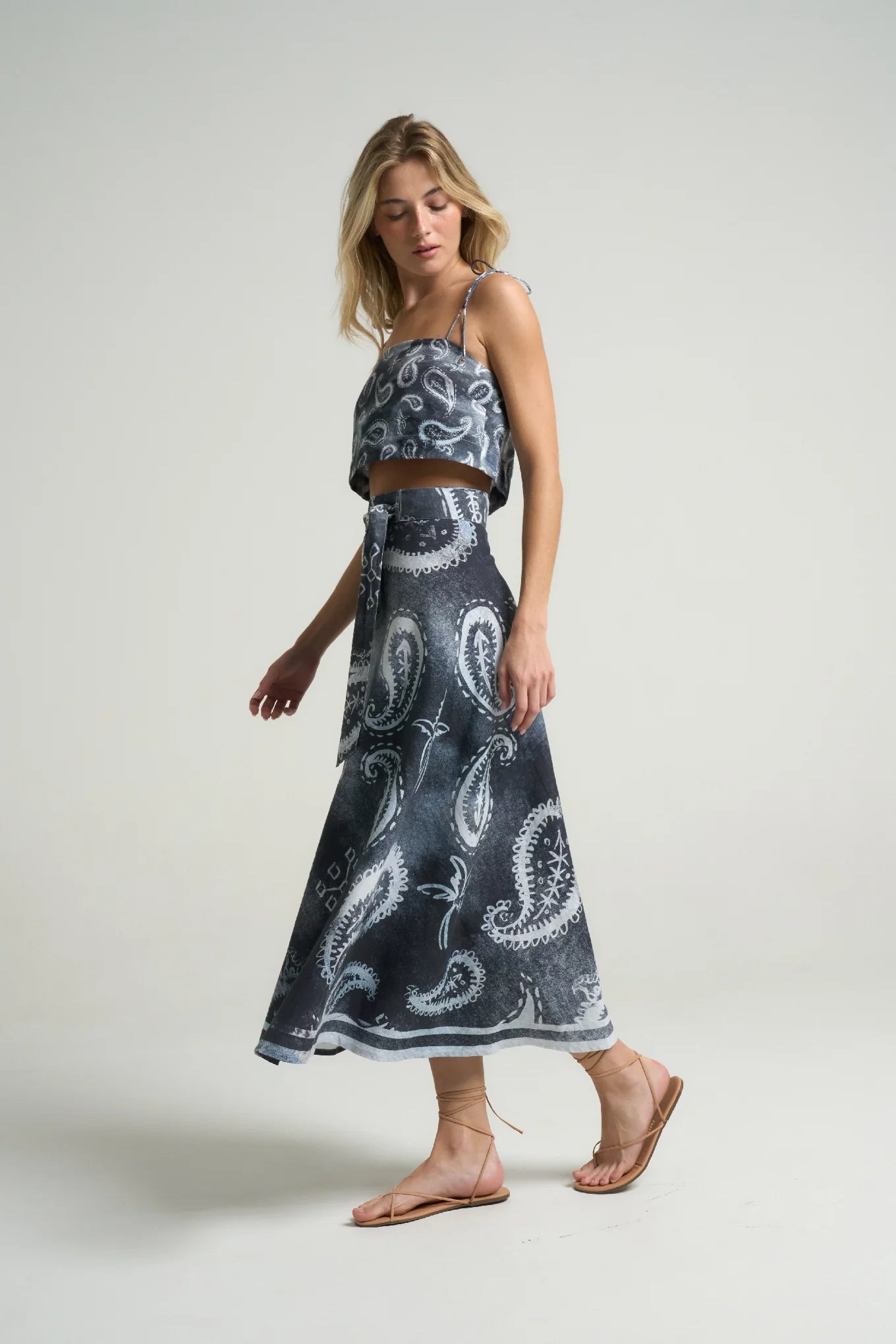 Wrap Circle Skirt Paisley