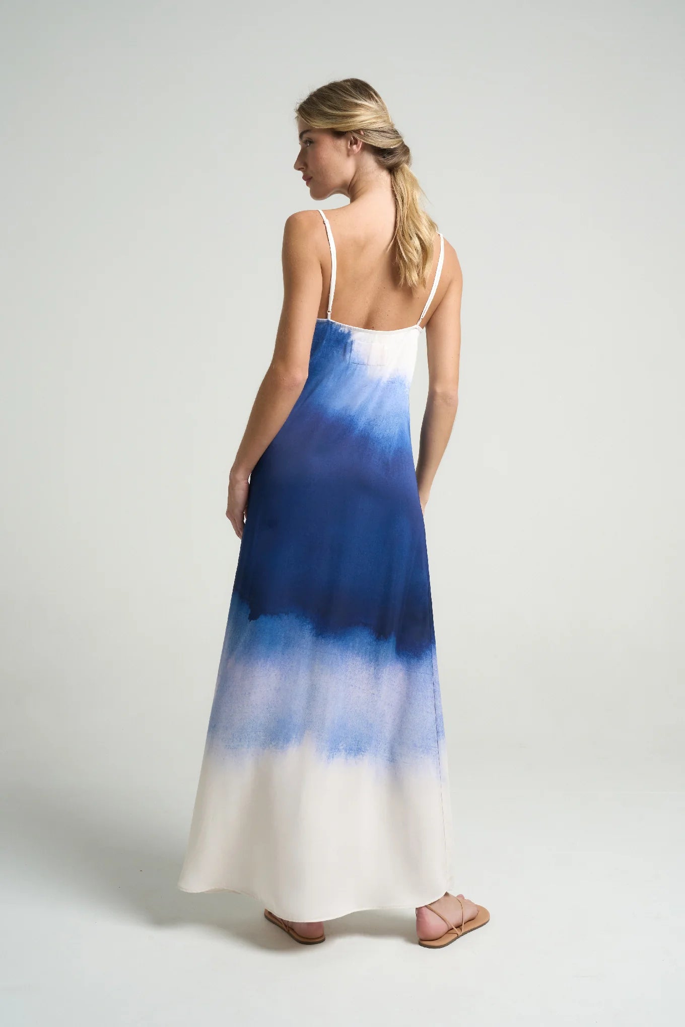 Long Slip Indigo Dress