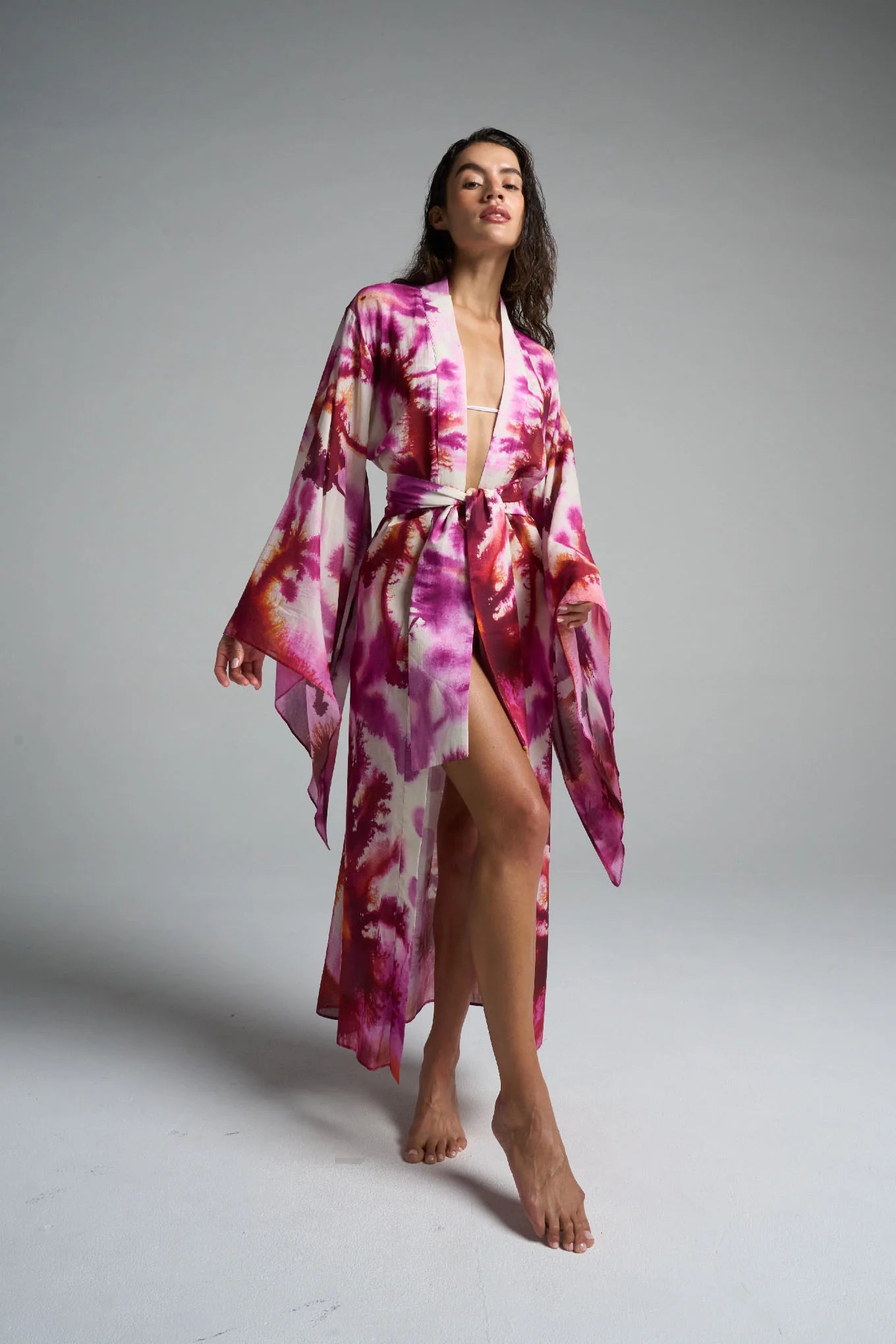 Bell Sleeve Kimono Algae