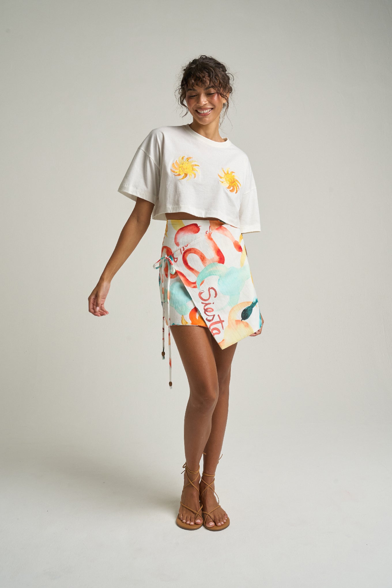 Mini Wrap Skirt Multicolor