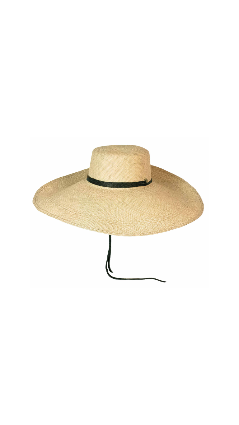 Cordovan Hat Extra Long Brim with Leather Band