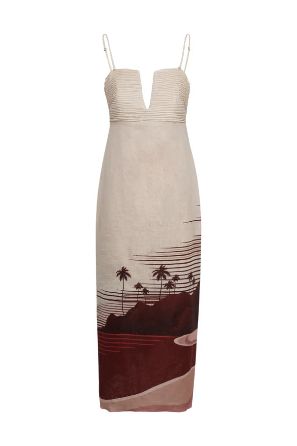Antigüa Linen Midi Dress