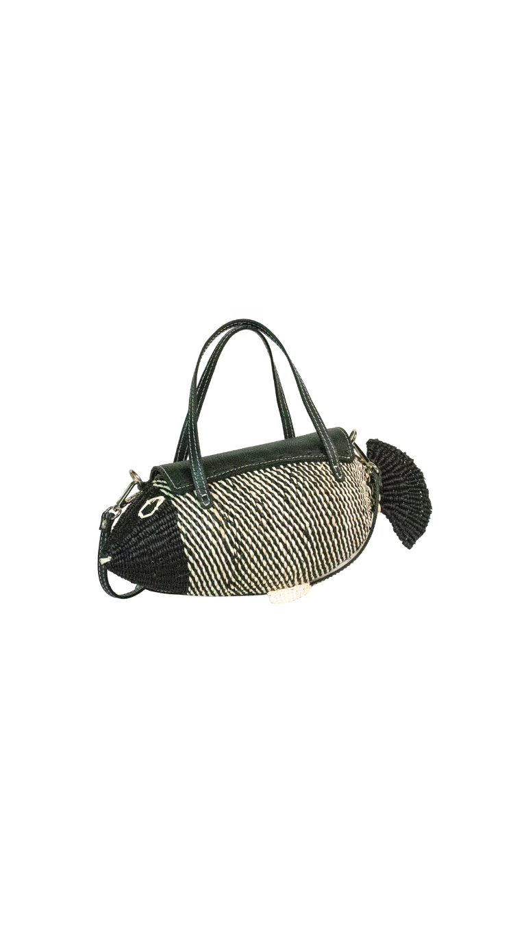 Straw Fish Mini Bag