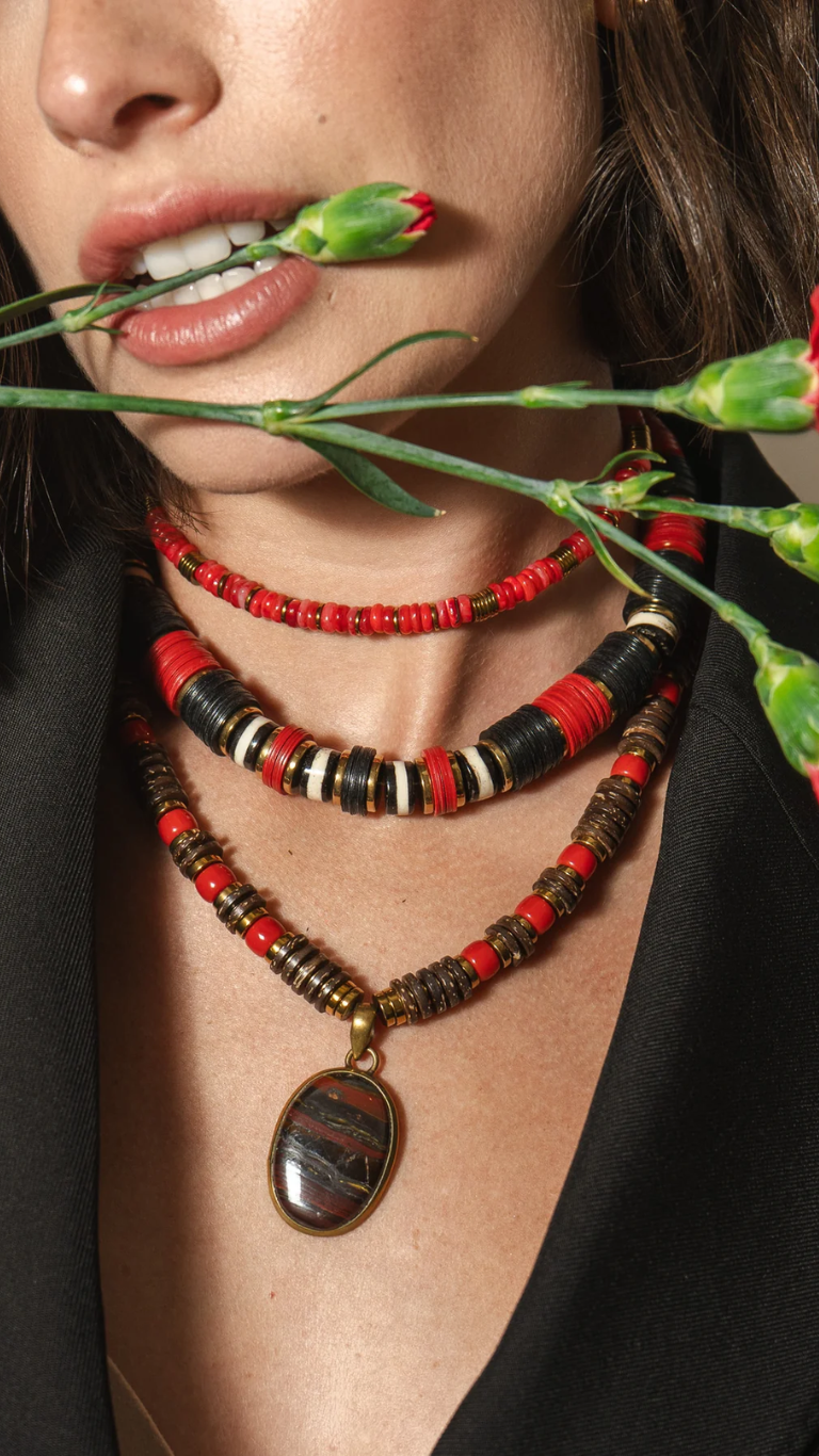 Jaipur Nero/Rosso Wood