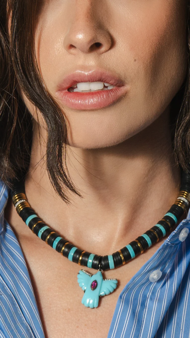 Puka Madre Turquoise Uccello