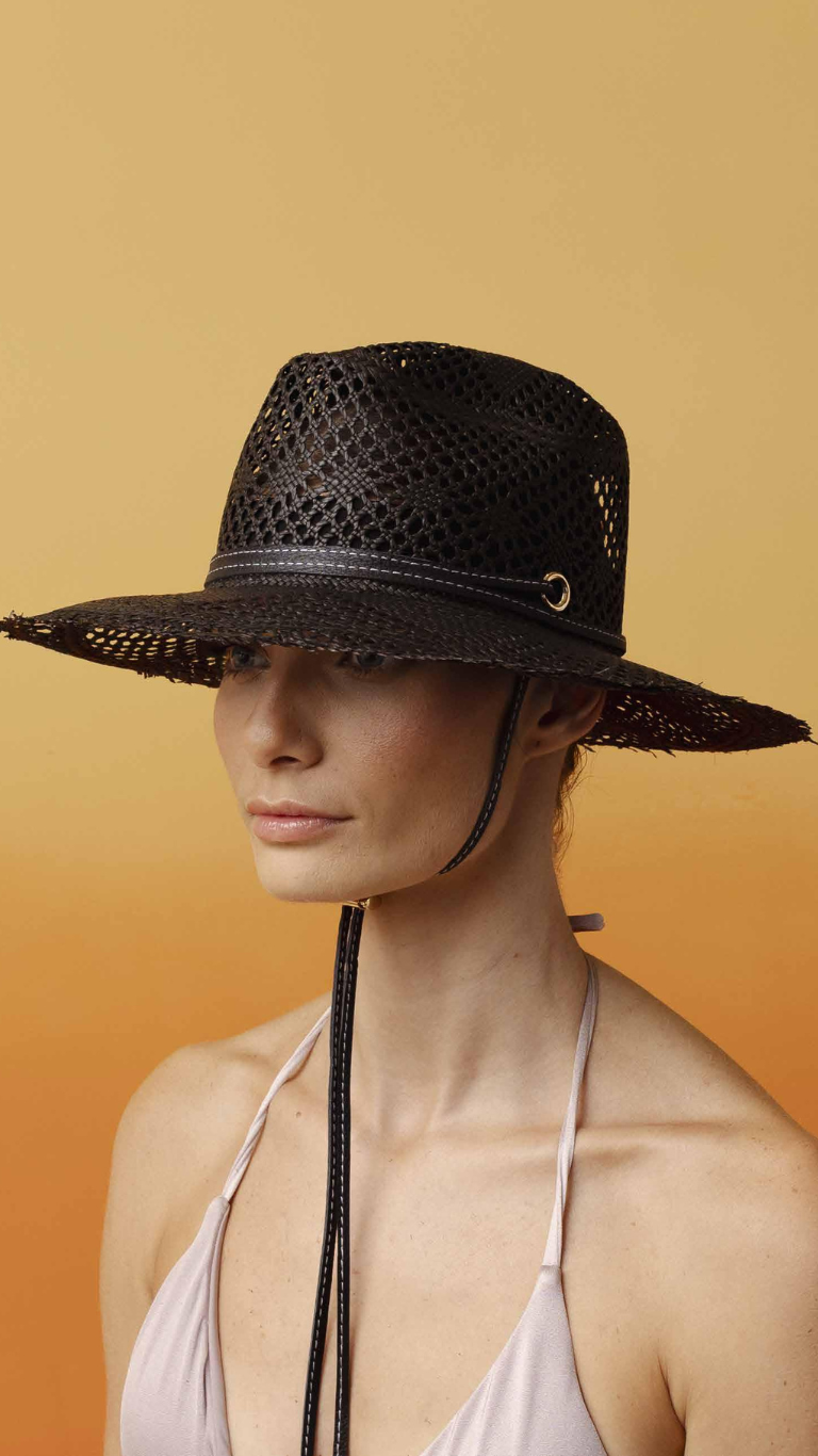 Open Weave Aguacate Hat Long Brim