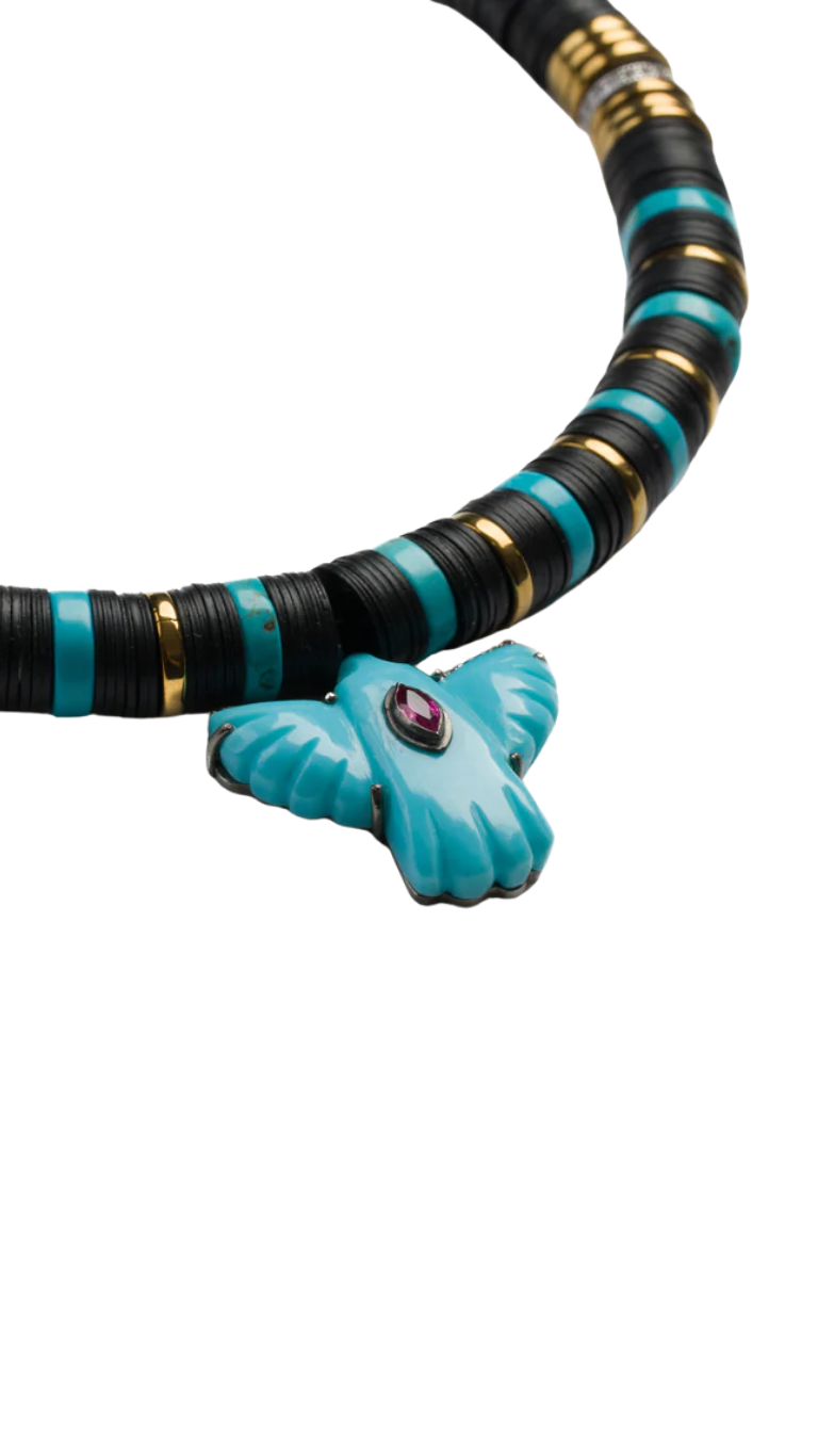 Puka Madre Turquoise Uccello