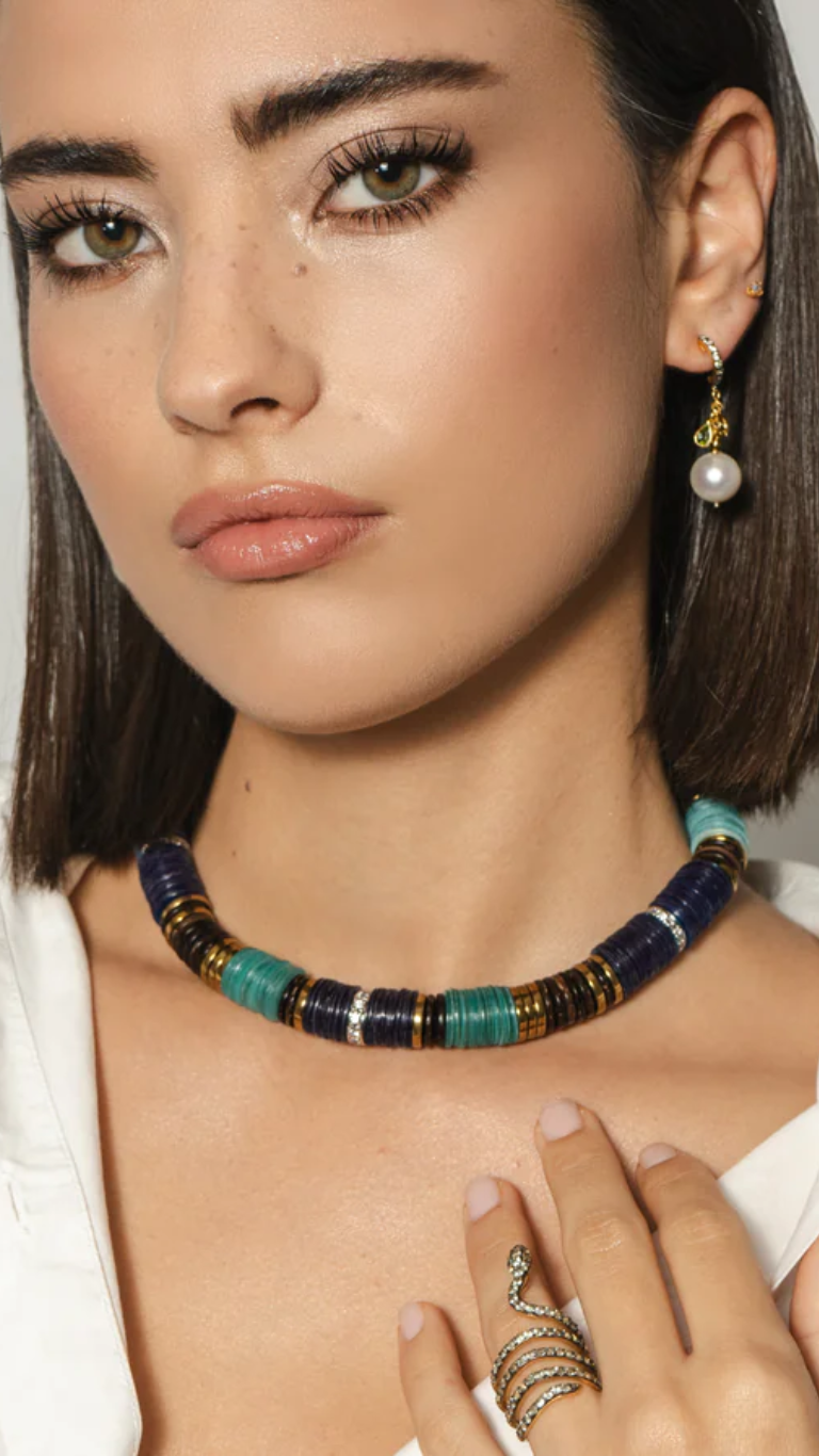 Jaipur Cyan Blue Brown Coco