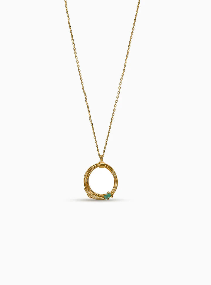 Emerald Geo Charm Necklace