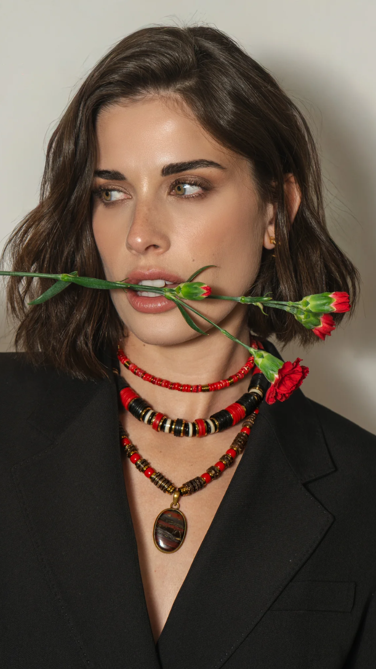 Jaipur Nero/Rosso Wood