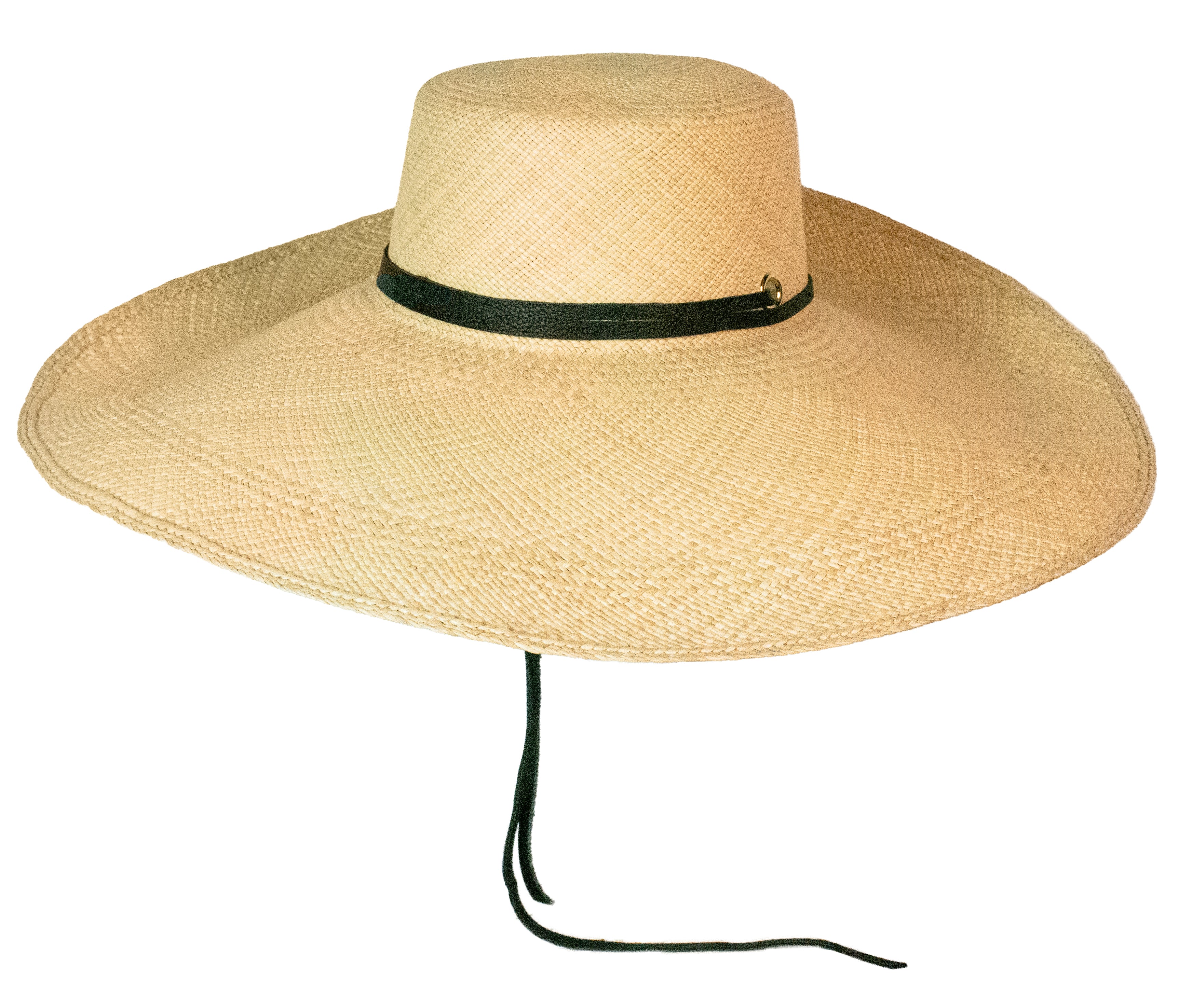 Cordovan Hat Extra Long Brim with Leather Band