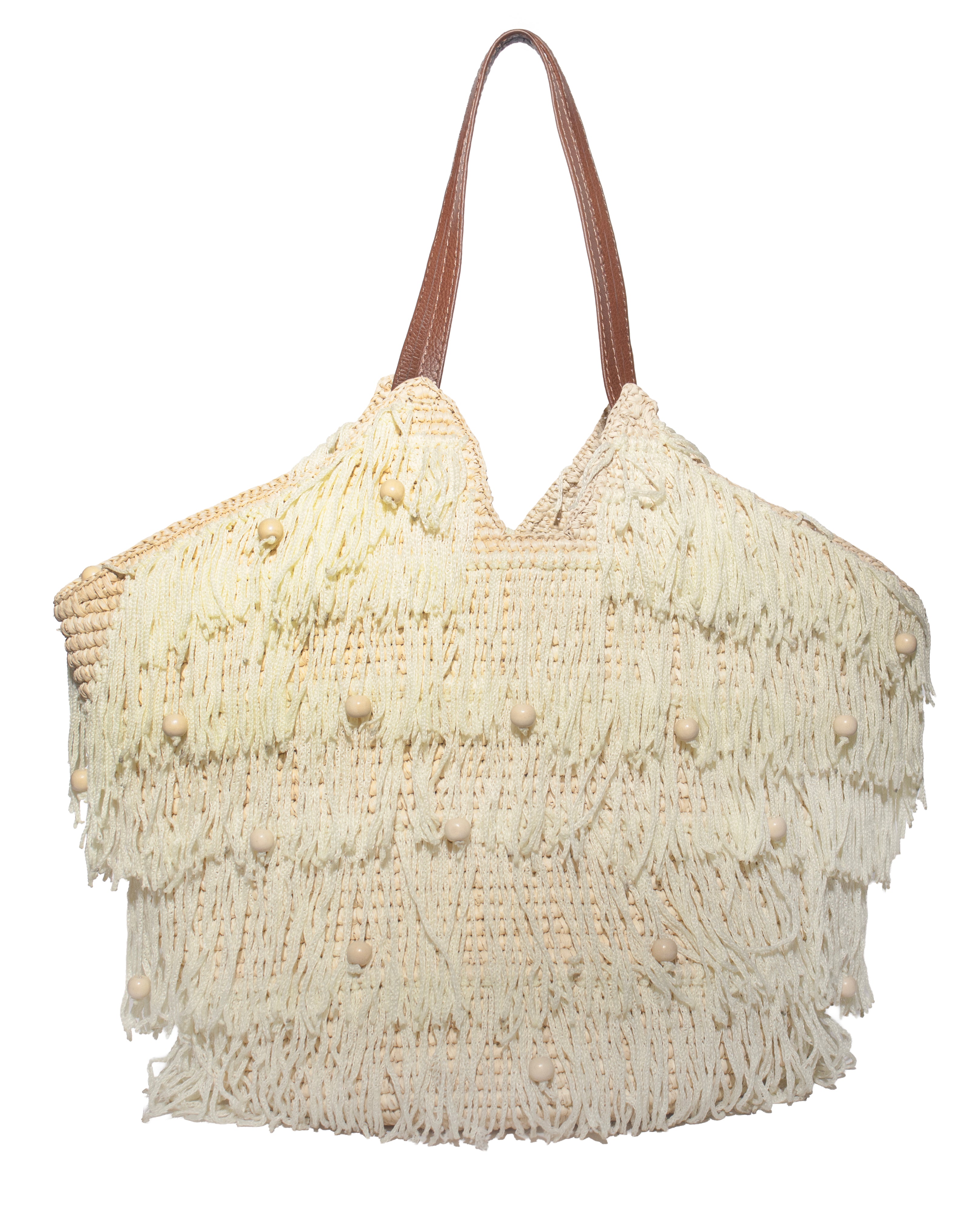 Fringed Beach Basket bag