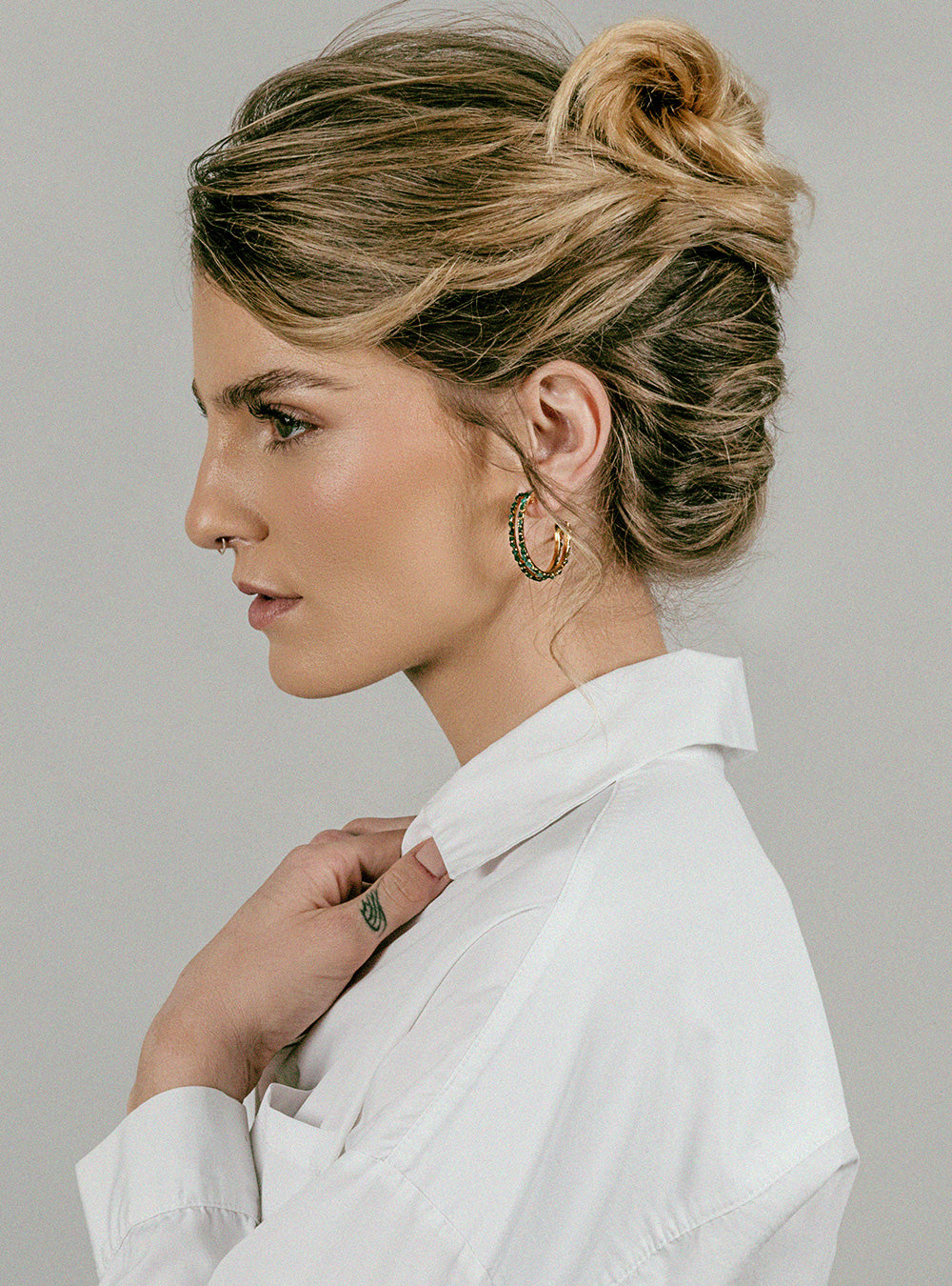 Mid Squared Hoop Earrings