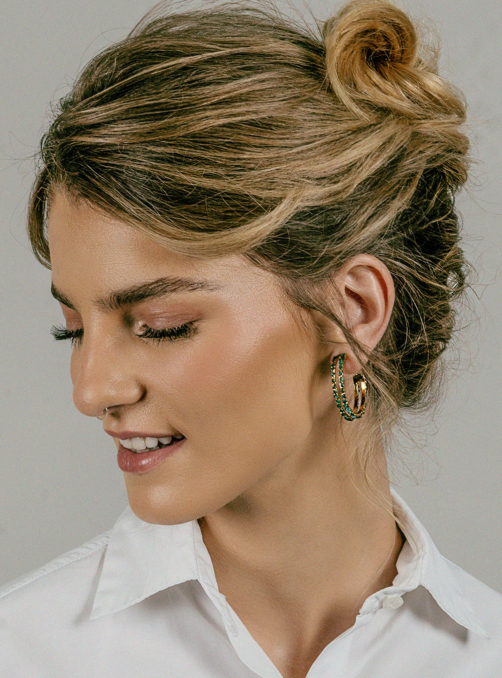 Mid Squared Hoop Earrings