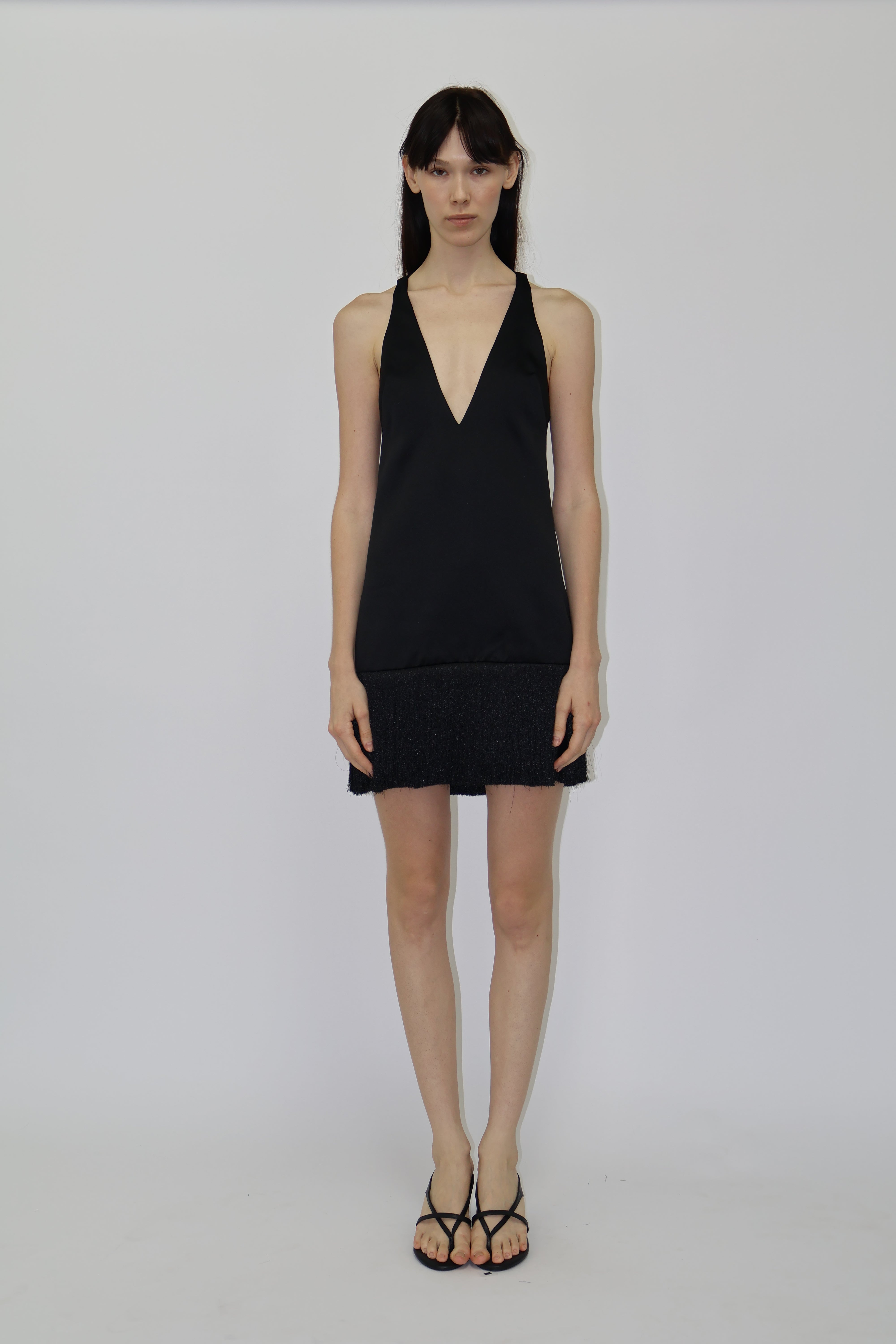 Kimberly Mini with Fringe in Black Black / XS
