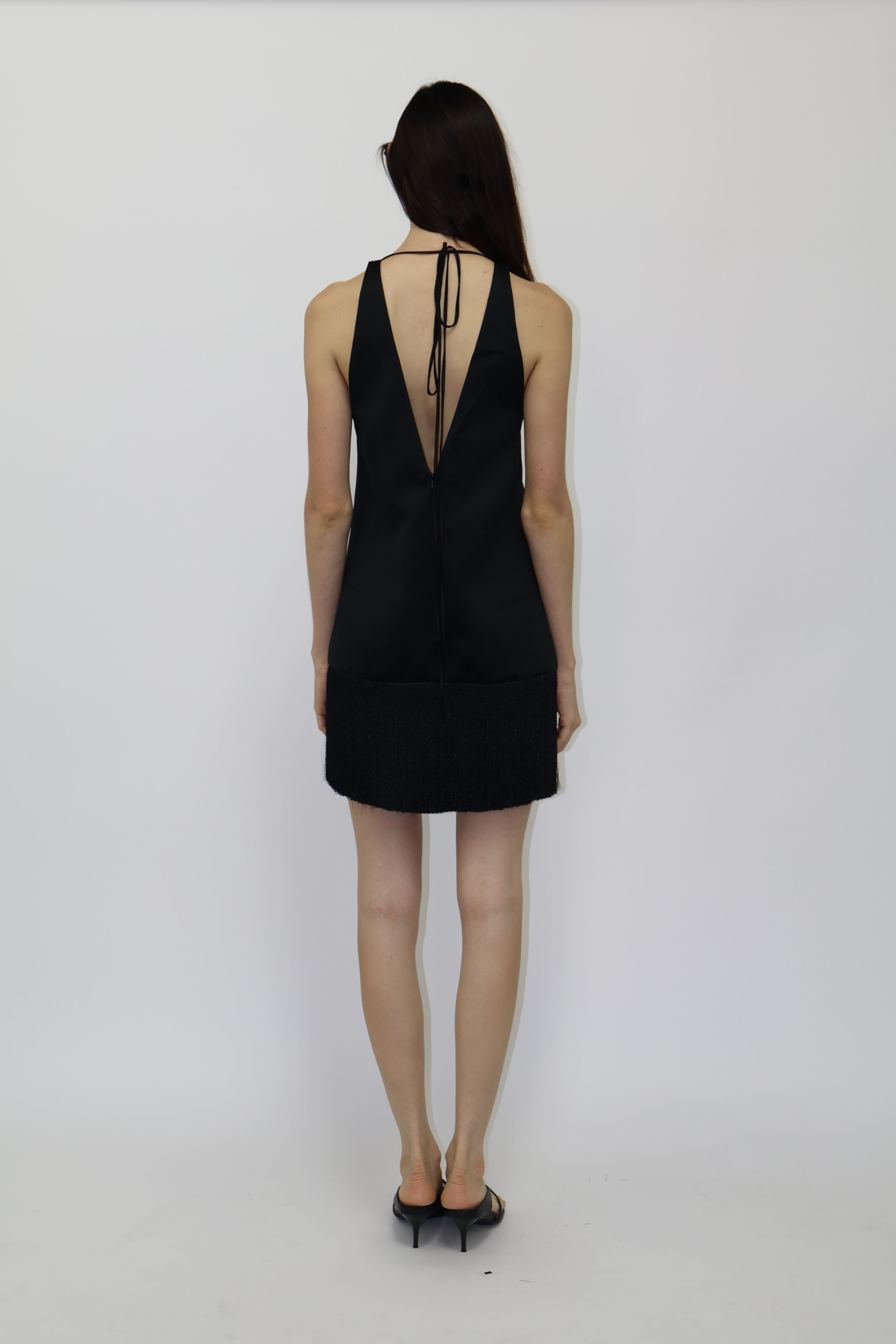 Kimberly Mini with Fringe in Black