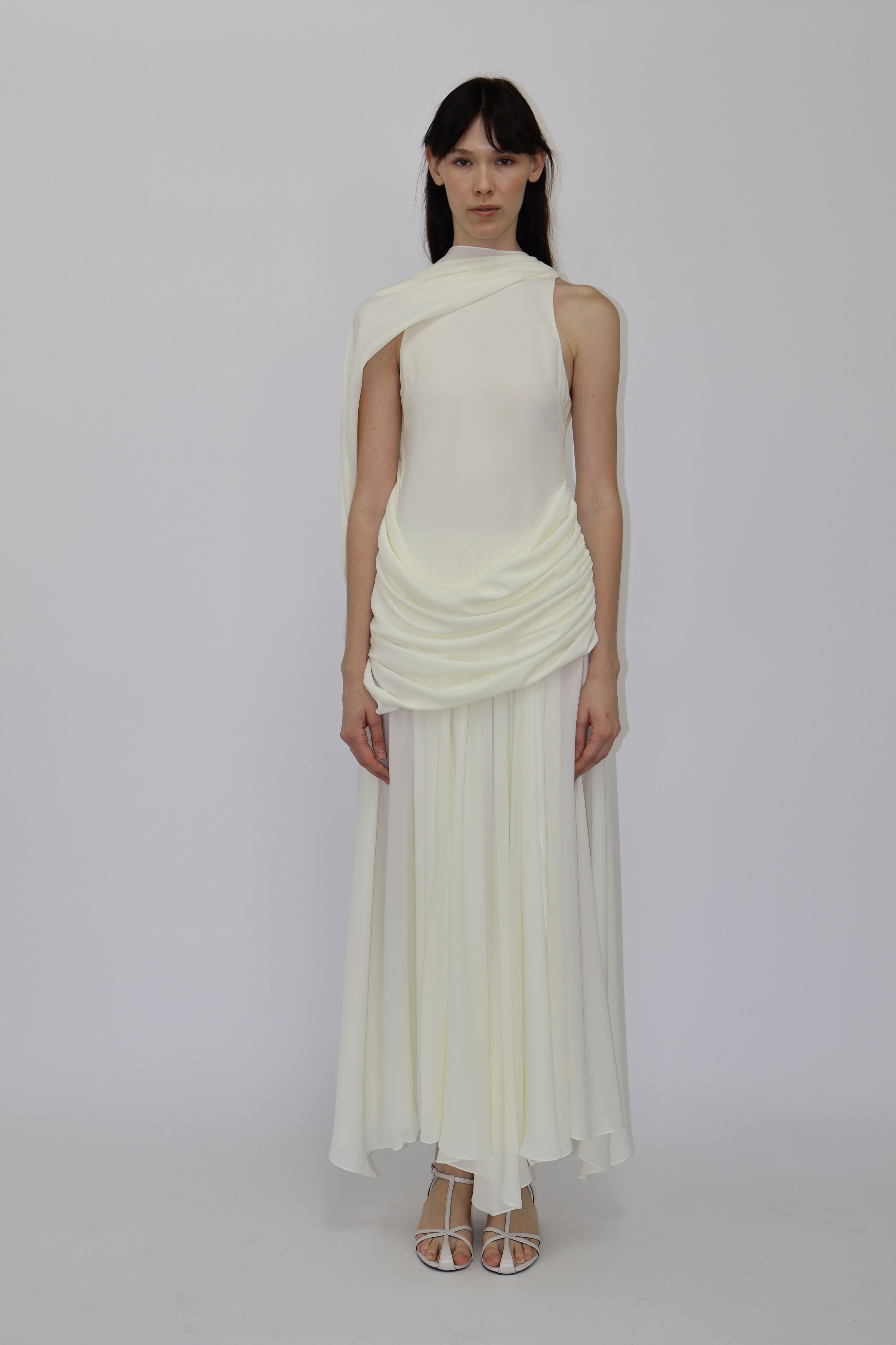 Gigi Crepe Top in ivory
