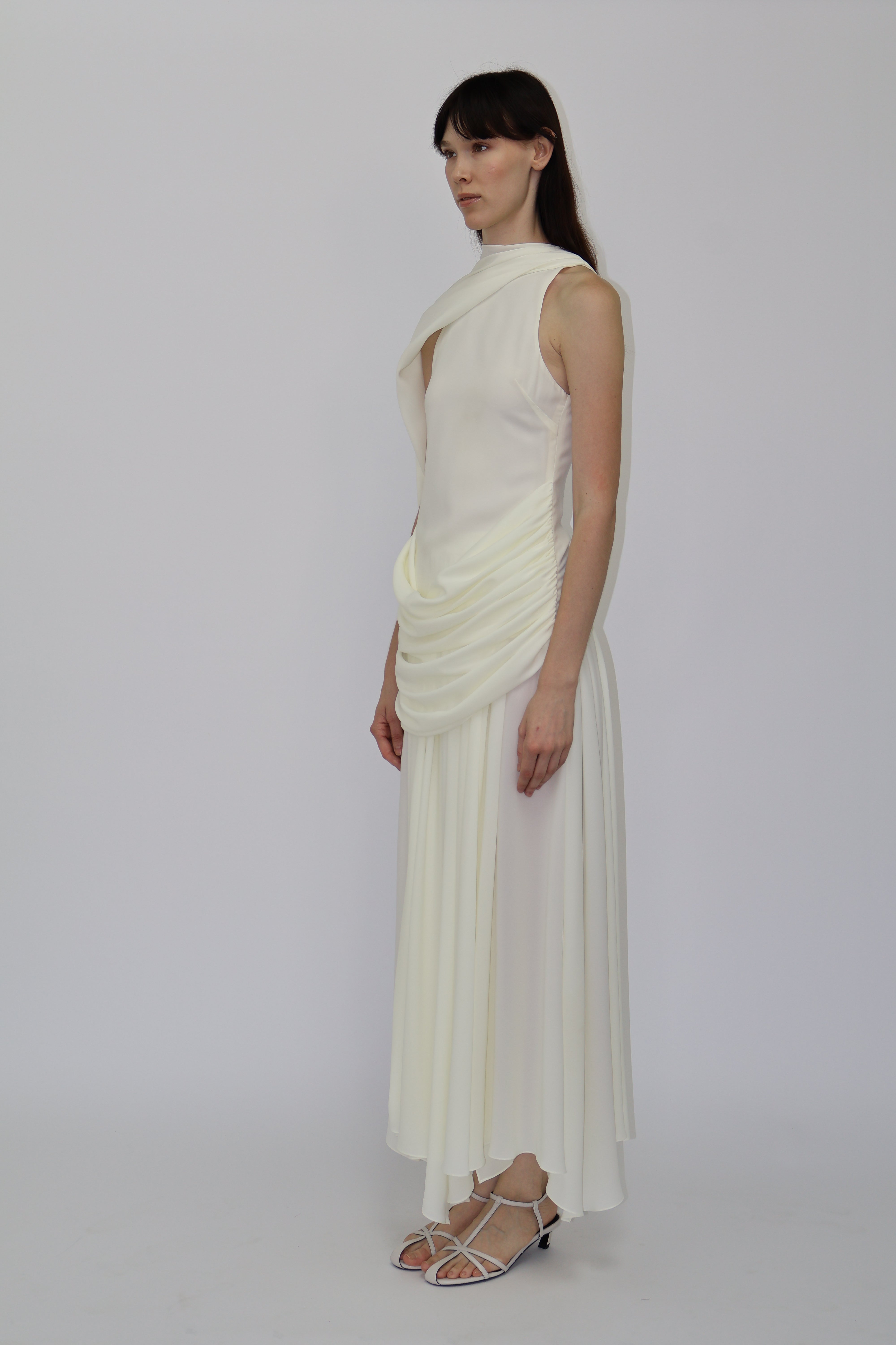 Gigi Crepe Top in ivory